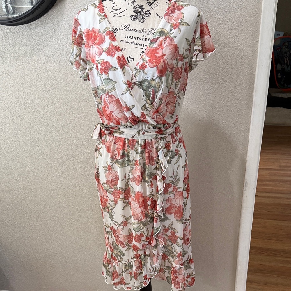 Kate and Lily Floral Print Midi Dress